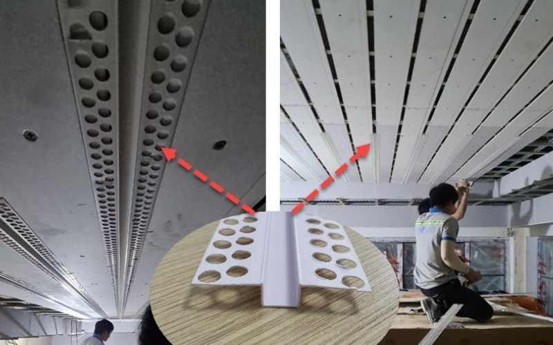 Hướng dẫn thi công nẹp khe co giãn trần thạch cao