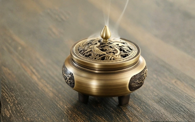 Lư Đồng Mạ Vàng xi mạ là chiếc lư đồng được phủ lớp vàng 24K