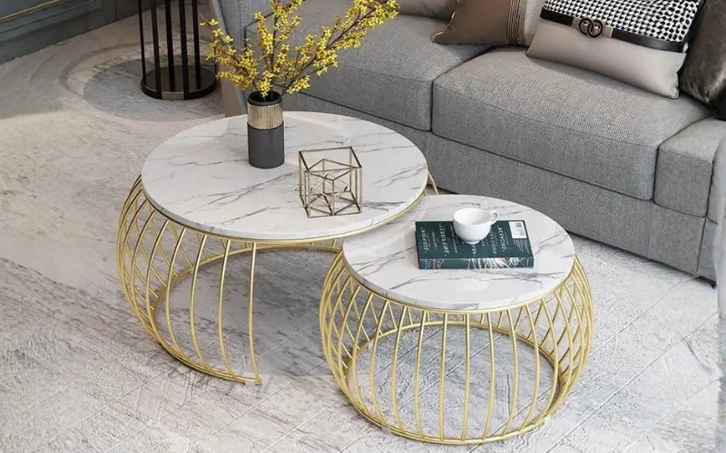 Bàn trà inox mạ PVD là sản phẩm nội thất được phủ lớp mạ bằng công nghệ PVD